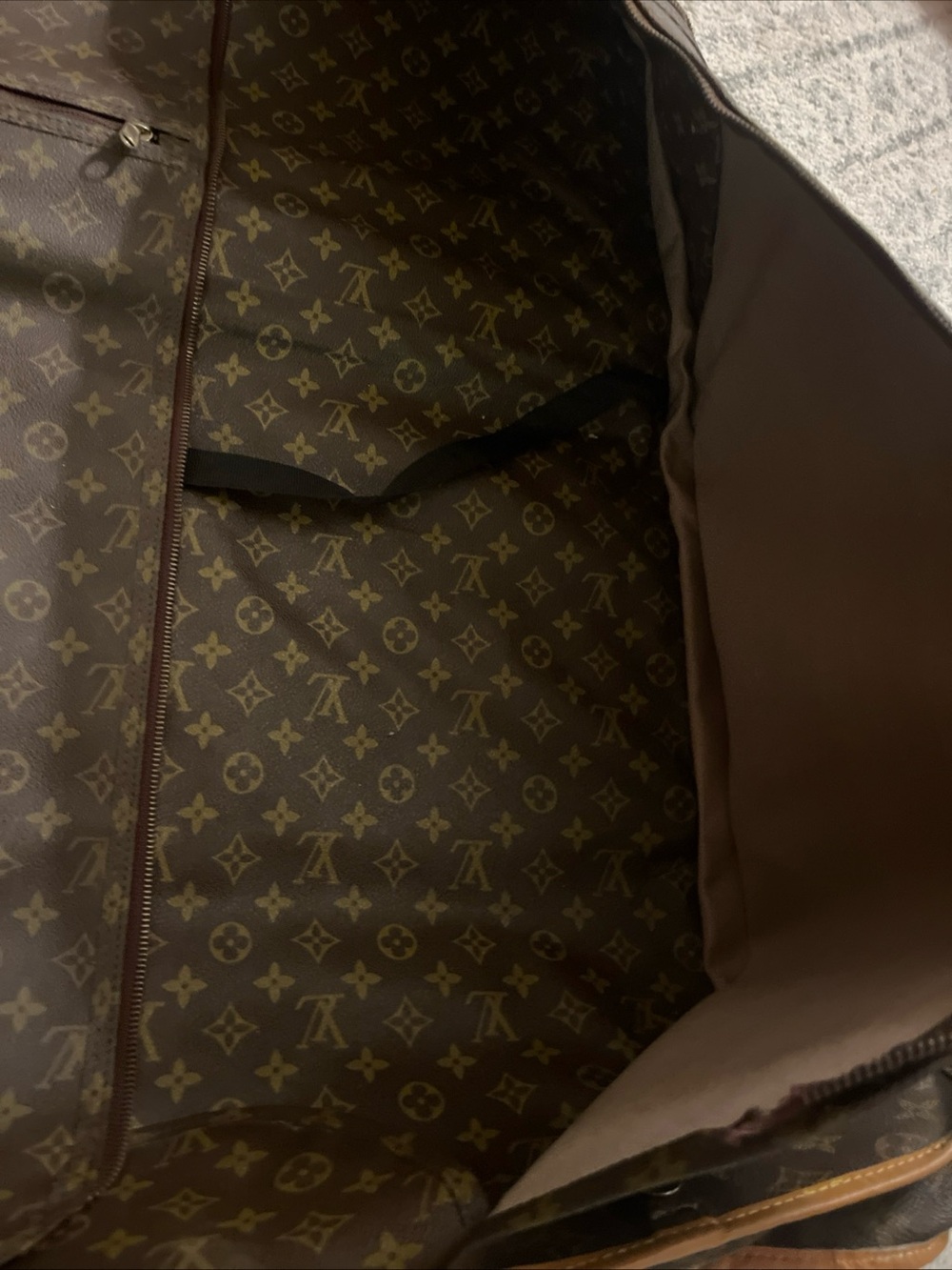 Louis Vuitton Monogram Canvas Garment Bag with Vachetta Trim - Dark Brown - Picture 9 of 14